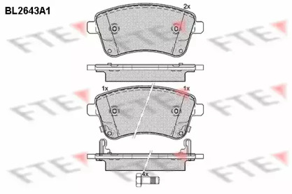 Комплект тормозных колодок FTE BL2643A1