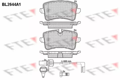 Комплект тормозных колодок FTE BL2644A1