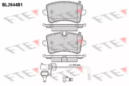 Комплект тормозных колодок FTE BL2644B1