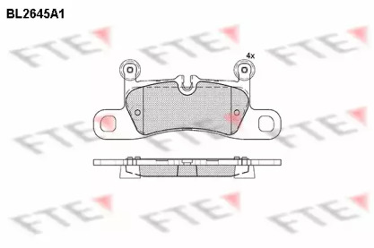 Комплект тормозных колодок FTE BL2645A1