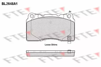 Комплект тормозных колодок FTE BL2648A1