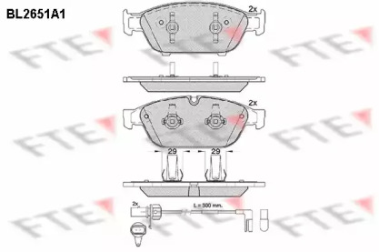 Комплект тормозных колодок FTE BL2651A1