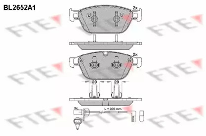 Комплект тормозных колодок FTE BL2652A1