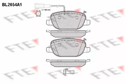 Комплект тормозных колодок FTE BL2654A1