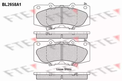 Комплект тормозных колодок FTE BL2658A1