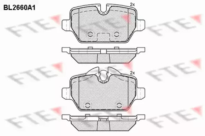 Комплект тормозных колодок FTE BL2660A1