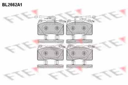 Комплект тормозных колодок FTE BL2662A1