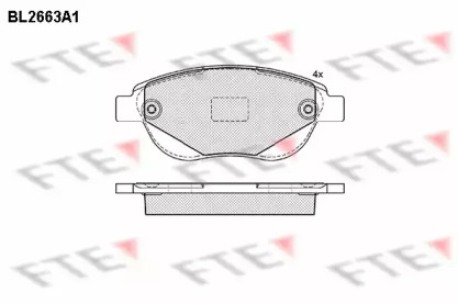 Комплект тормозных колодок FTE BL2663A1