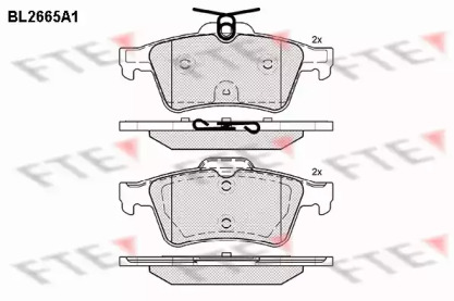 Комплект тормозных колодок FTE BL2665A1