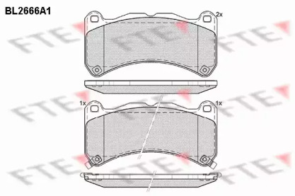 Комплект тормозных колодок FTE BL2666A1