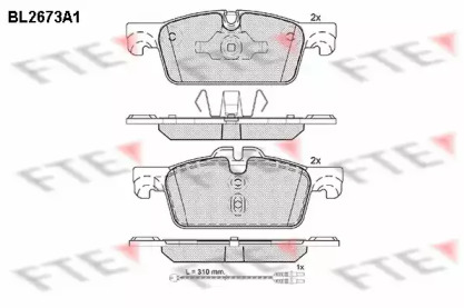 Комплект тормозных колодок FTE BL2673A1