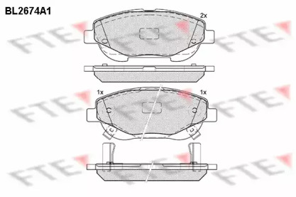 Комплект тормозных колодок FTE BL2674A1