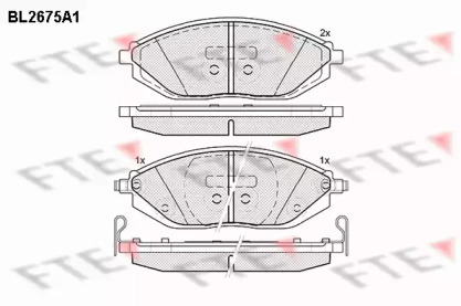 Комплект тормозных колодок FTE BL2675A1