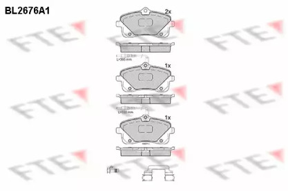 Комплект тормозных колодок FTE BL2676A1