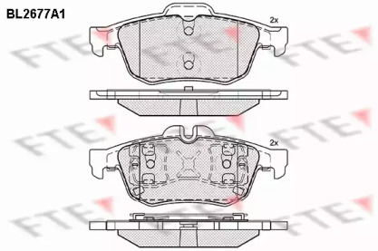 Комплект тормозных колодок FTE BL2677A1