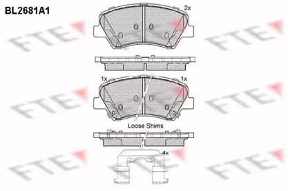 Комплект тормозных колодок FTE BL2681A1