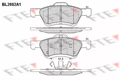 Комплект тормозных колодок FTE BL2682A1