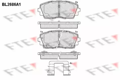 Комплект тормозных колодок FTE BL2686A1