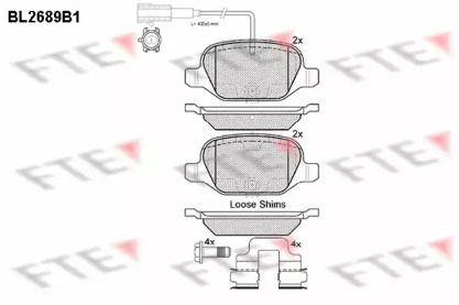 Комплект тормозных колодок FTE BL2689B1