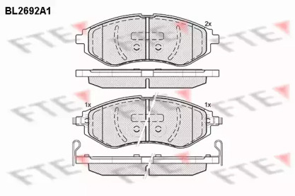 Комплект тормозных колодок FTE BL2692A1