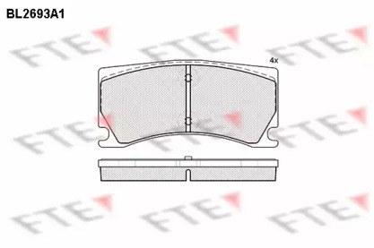 Комплект тормозных колодок FTE BL2693A1