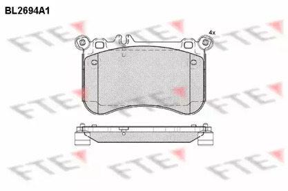 Комплект тормозных колодок FTE BL2694A1