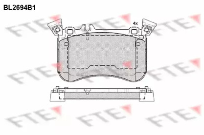 Комплект тормозных колодок FTE BL2694B1