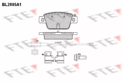 Комплект тормозных колодок FTE BL2695A1