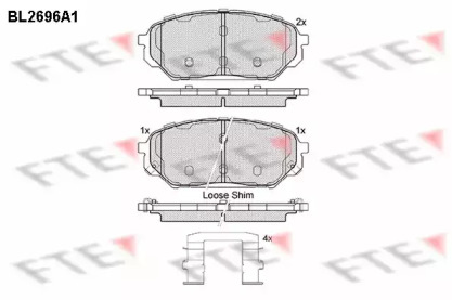 Комплект тормозных колодок FTE BL2696A1