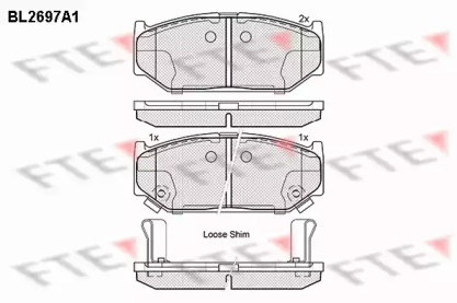 Комплект тормозных колодок FTE BL2697A1