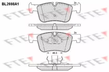 Комплект тормозных колодок FTE BL2698A1