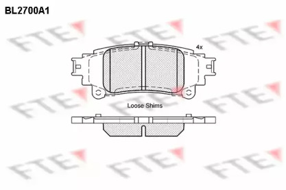 Комплект тормозных колодок FTE BL2700A1