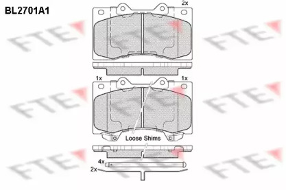 Комплект тормозных колодок FTE BL2701A1