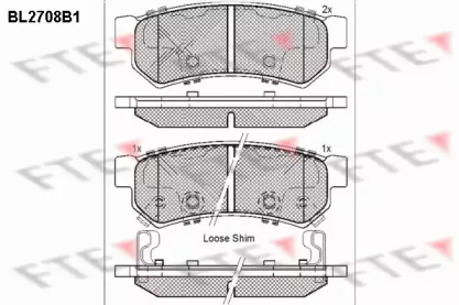 Комплект тормозных колодок FTE BL2708B1
