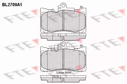 Комплект тормозных колодок FTE BL2709A1