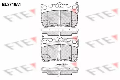 Комплект тормозных колодок FTE BL2710A1