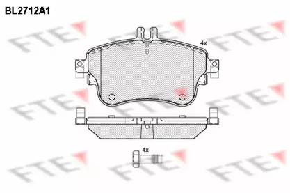 Комплект тормозных колодок FTE BL2712A1