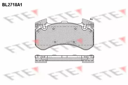 Комплект тормозных колодок FTE BL2718A1