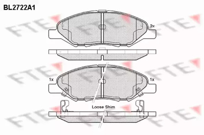 Комплект тормозных колодок FTE BL2722A1