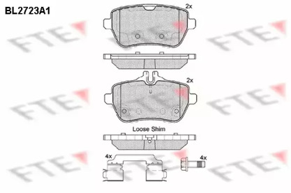 Комплект тормозных колодок FTE BL2723A1