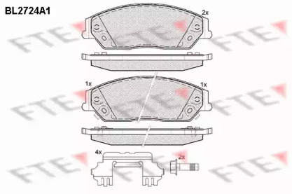 Комплект тормозных колодок FTE BL2724A1