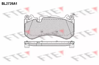 Комплект тормозных колодок FTE BL2726A1