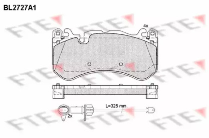 Комплект тормозных колодок FTE BL2727A1