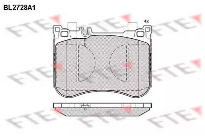 Комплект тормозных колодок FTE BL2728A1