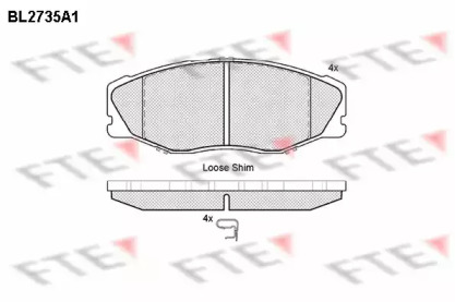 Комплект тормозных колодок FTE BL2735A1