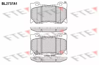 Комплект тормозных колодок FTE BL2737A1