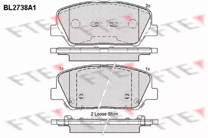 Комплект тормозных колодок FTE BL2738A1