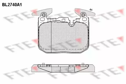 Комплект тормозных колодок FTE BL2740A1