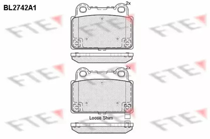 Комплект тормозных колодок FTE BL2742A1