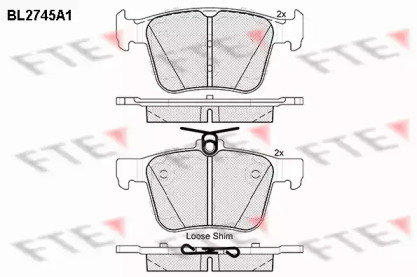 Комплект тормозных колодок FTE BL2745A1